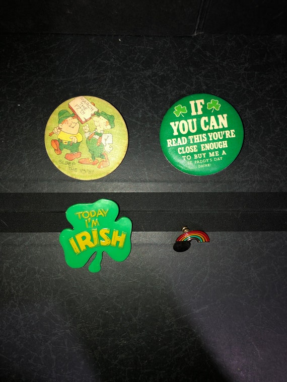 Lot of 4 Irish Buttons or pins hallmark - image 1
