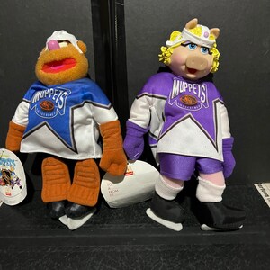 Fozzie Bear and Miss Piggy Plush lot NHL hockey