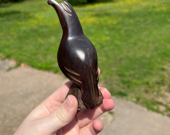 Carved ironwood Eagle Midcentury Modern 5” Figure