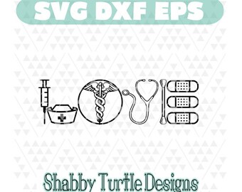 Download Love Nurse Svg File Etsy