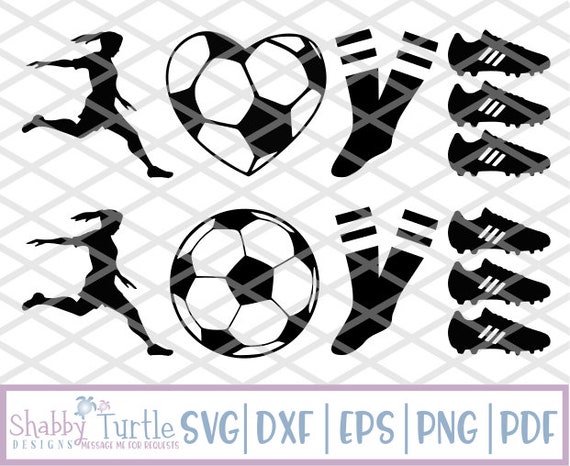 Download Soccer Love Girl Svg Dxf Eps Cutting File Cricut Svg Etsy