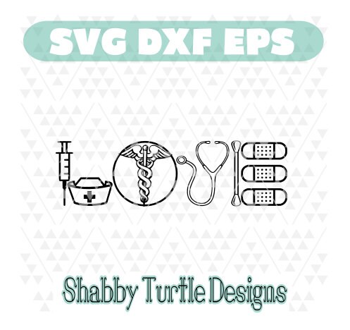 Download Nurse Love Svg Dxf Eps Cutting File Cricut Cut File Etsy