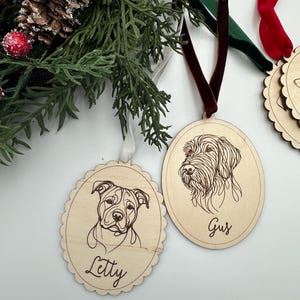 Personalized Dog Ornament | Custom Pet Name Holiday Keepsake | 100+ Dog Breeds Available