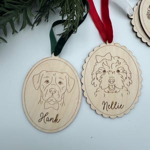 Personalized Dog Ornament | Custom Pet Name Holiday Keepsake | 30+ Dog Breeds Available