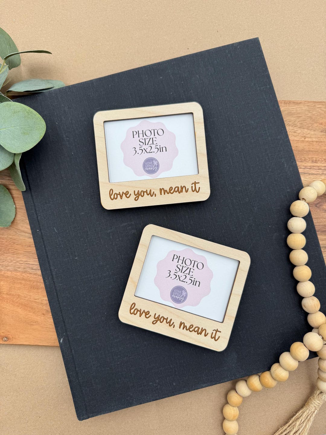 Engraved Wooden Photo Frame Magnet | Personalized Fridge Gift - Etsy