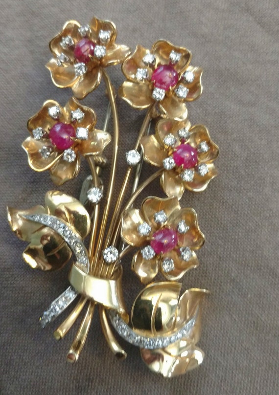 ruby brooch
