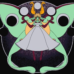 Lunar Queen Luna Moth Cross Stitch Pattern