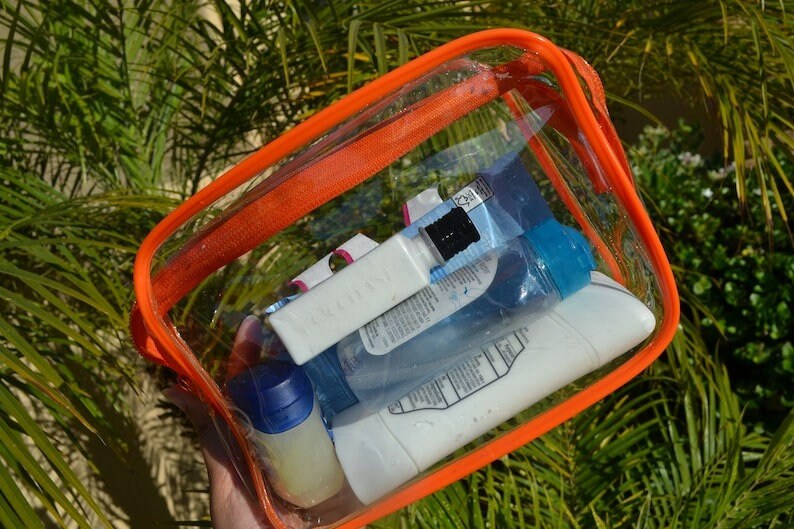 Rolling Nomad, Zippered Pouch Beach Bag, Travel Toiletry Bags
