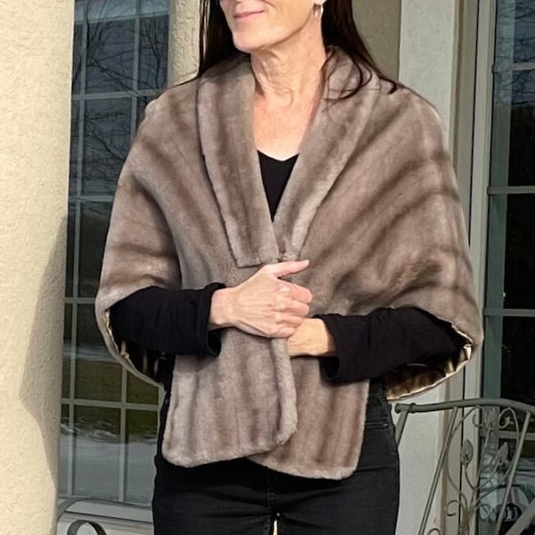 faux fur shawl stole