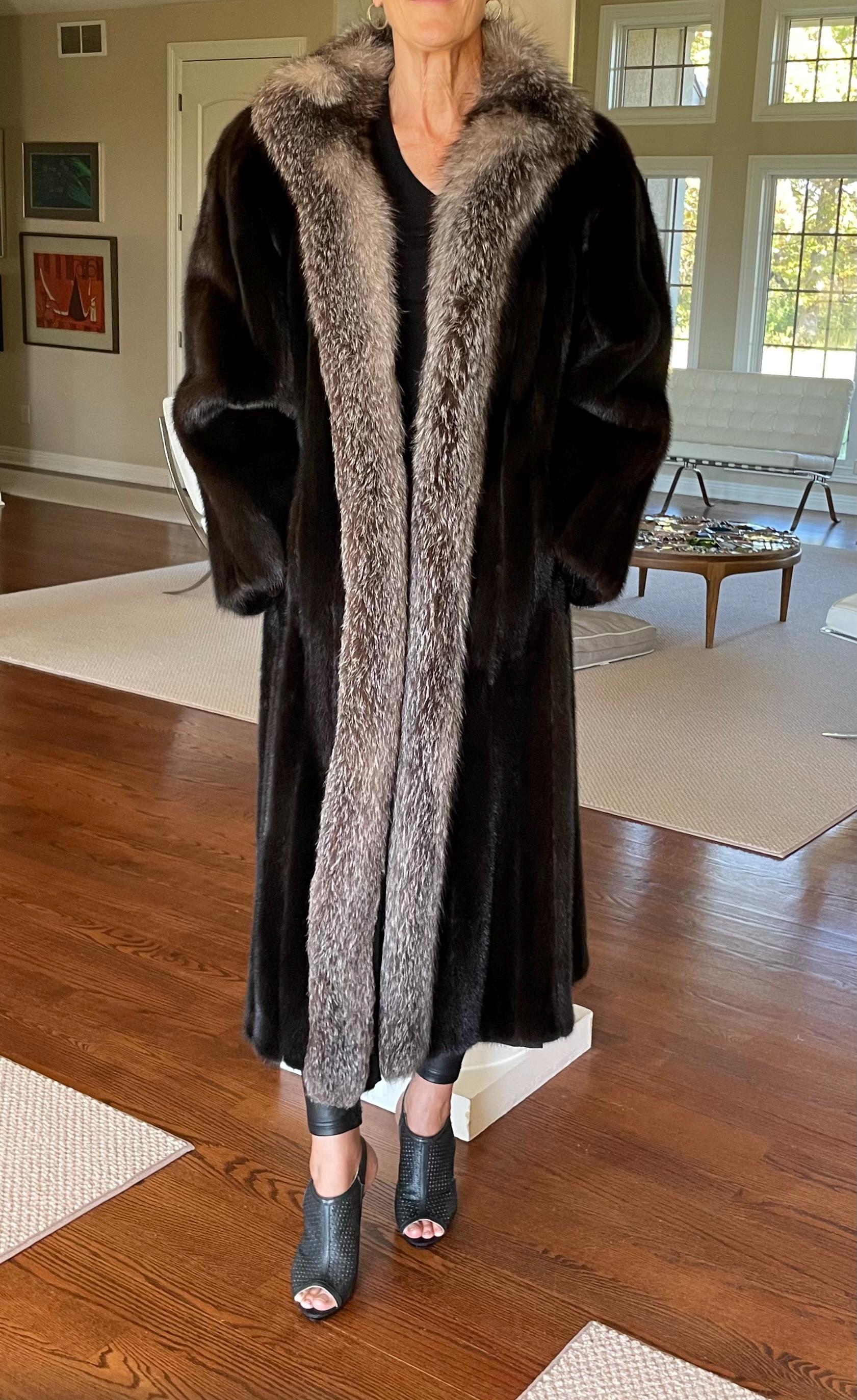 MARY PHLAJA VINTAGE BLACK FOX FUR TRIM HAIT ONE SIZE NEW BY ORDER, Not Tail, 60-80 Cm Super Soft Real Black Fox Fur  main image 2