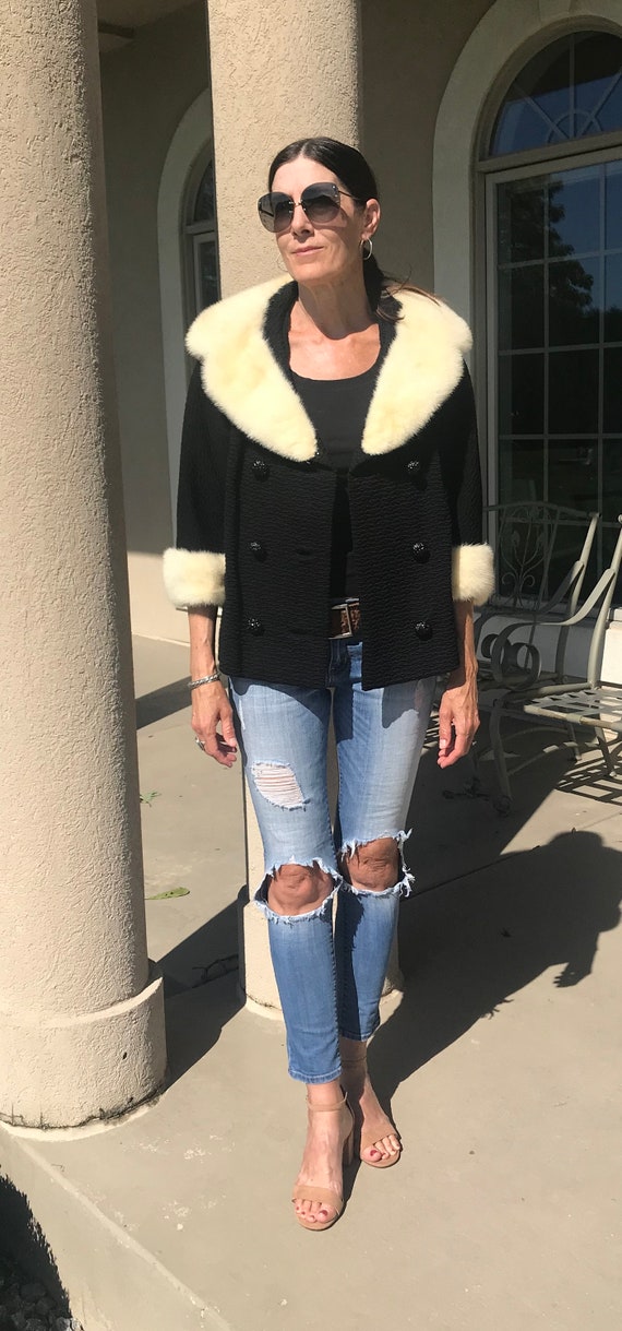 Vintage Modern Persian Lambs Wool Fur Jacket Coat