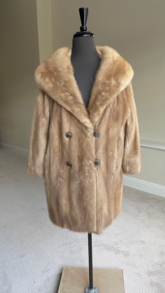 Vintage Autumn Haze Mink Fur Jacket Coat 3/4 Leng… - image 7