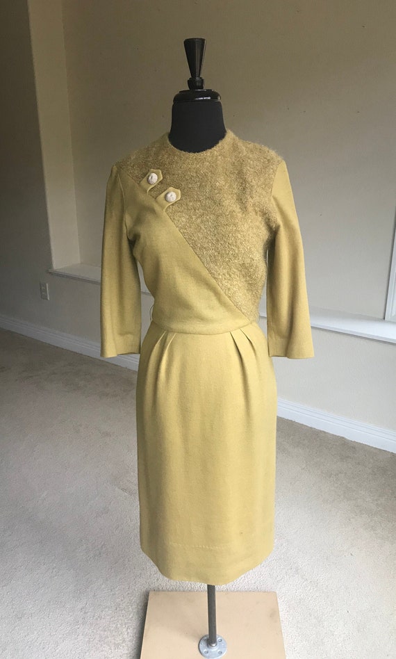 Vintage Modern Wool Mohair Dress 1960