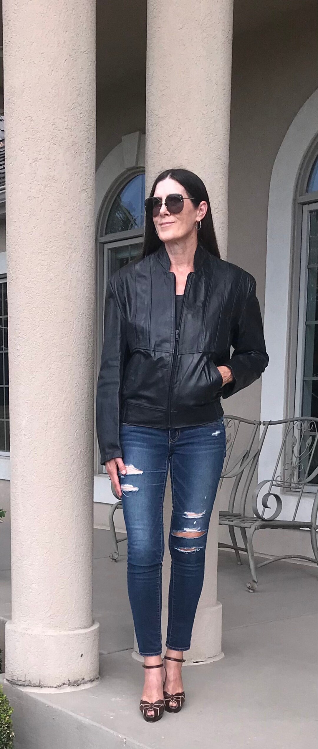 Vintage Modern Black Leather Moto Jacket Coat - Etsy