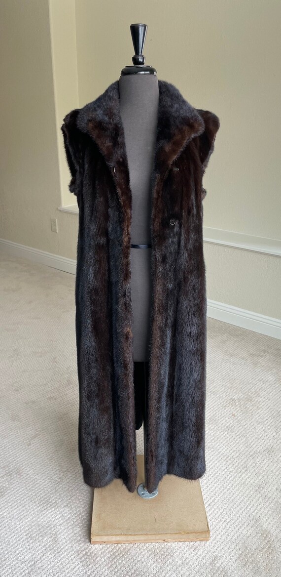 Buy Vintage Long Dark Brown Mink Fur Vest Coat Online in India - Etsy
