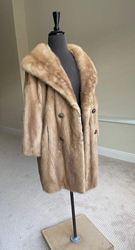 Vintage Autumn Haze Mink Fur Jacket Coat 3/4 Leng… - image 5