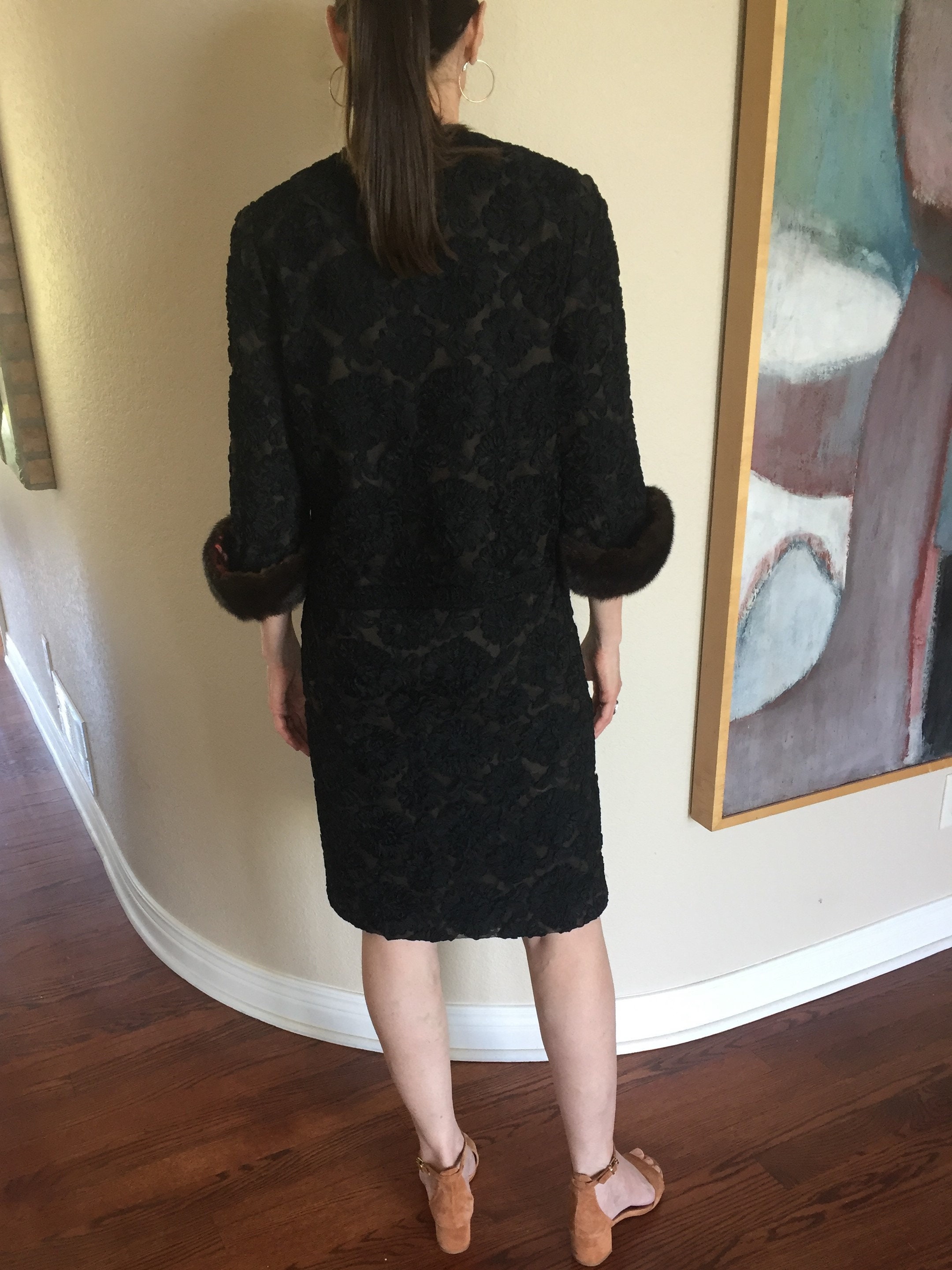 Vintage Black Soutache Ribbon Lace Jacket Skirt 2 Piece Suit Etsy