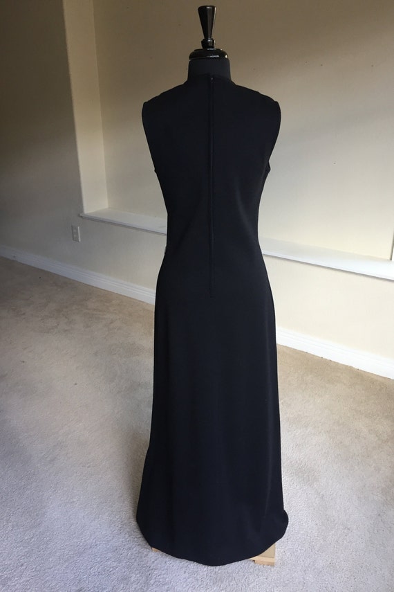 Vintage Long Modern Black Wool Knit Dress - image 6