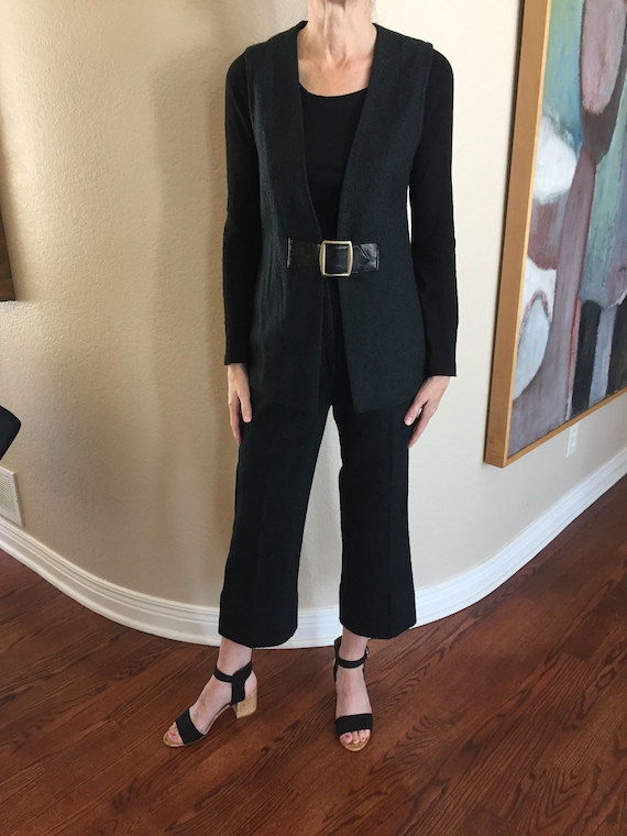 black 2 piece pants set