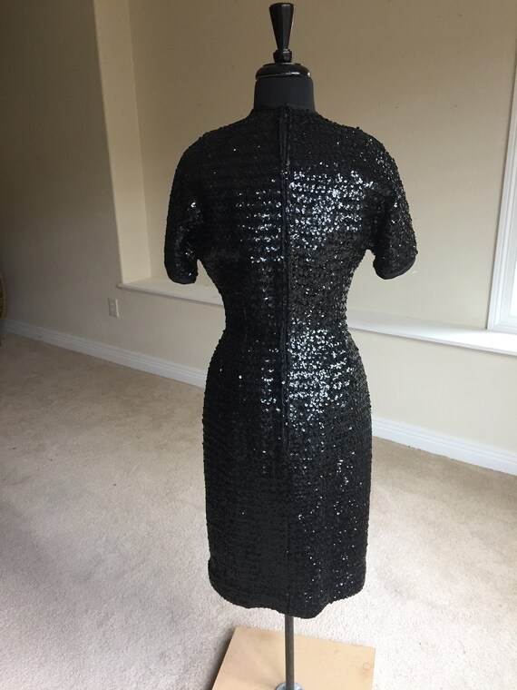 Vintage Anne Fogarty Black Sequinned Wiggle Penci… - image 6