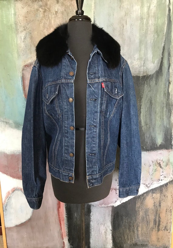 levis jean jacket with fur collar