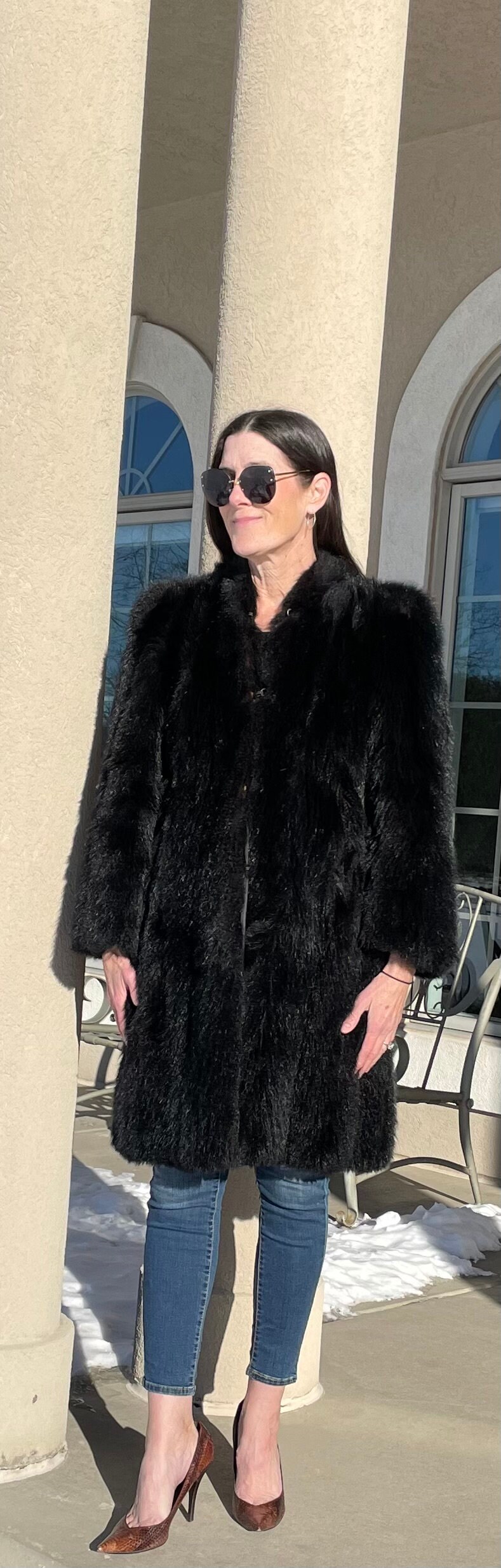 Skunk fur coat shop for sale