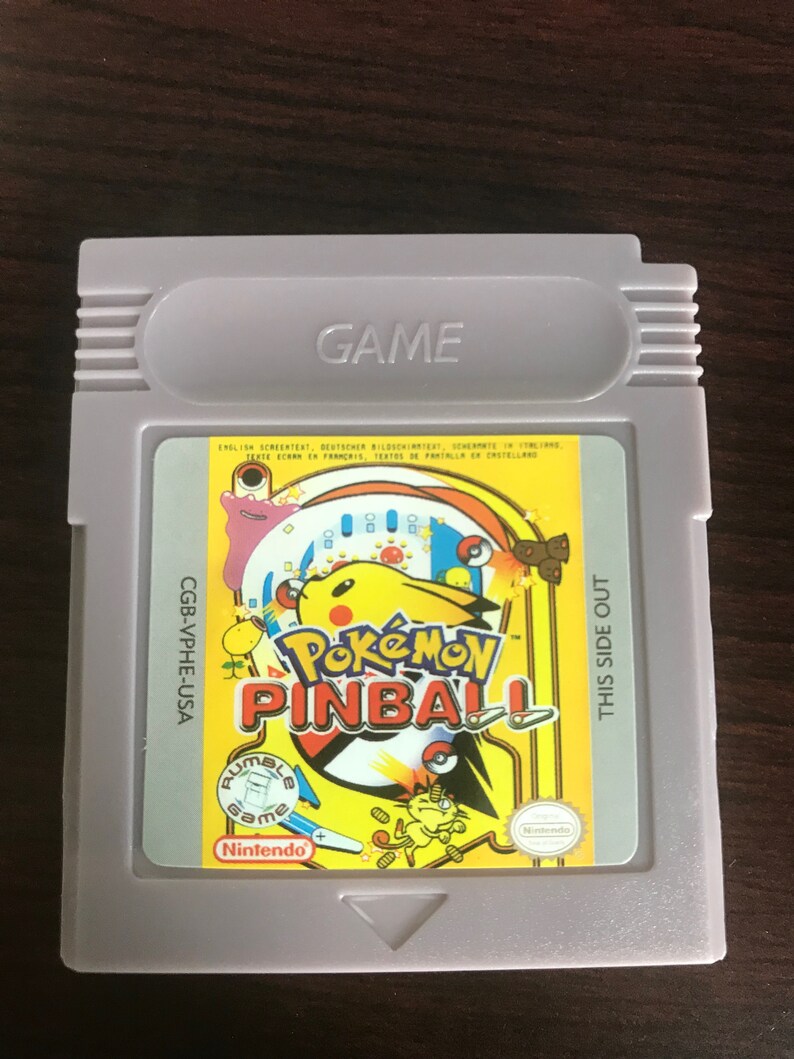 Pokemon Pinball Game Boy Color GBC Custom English