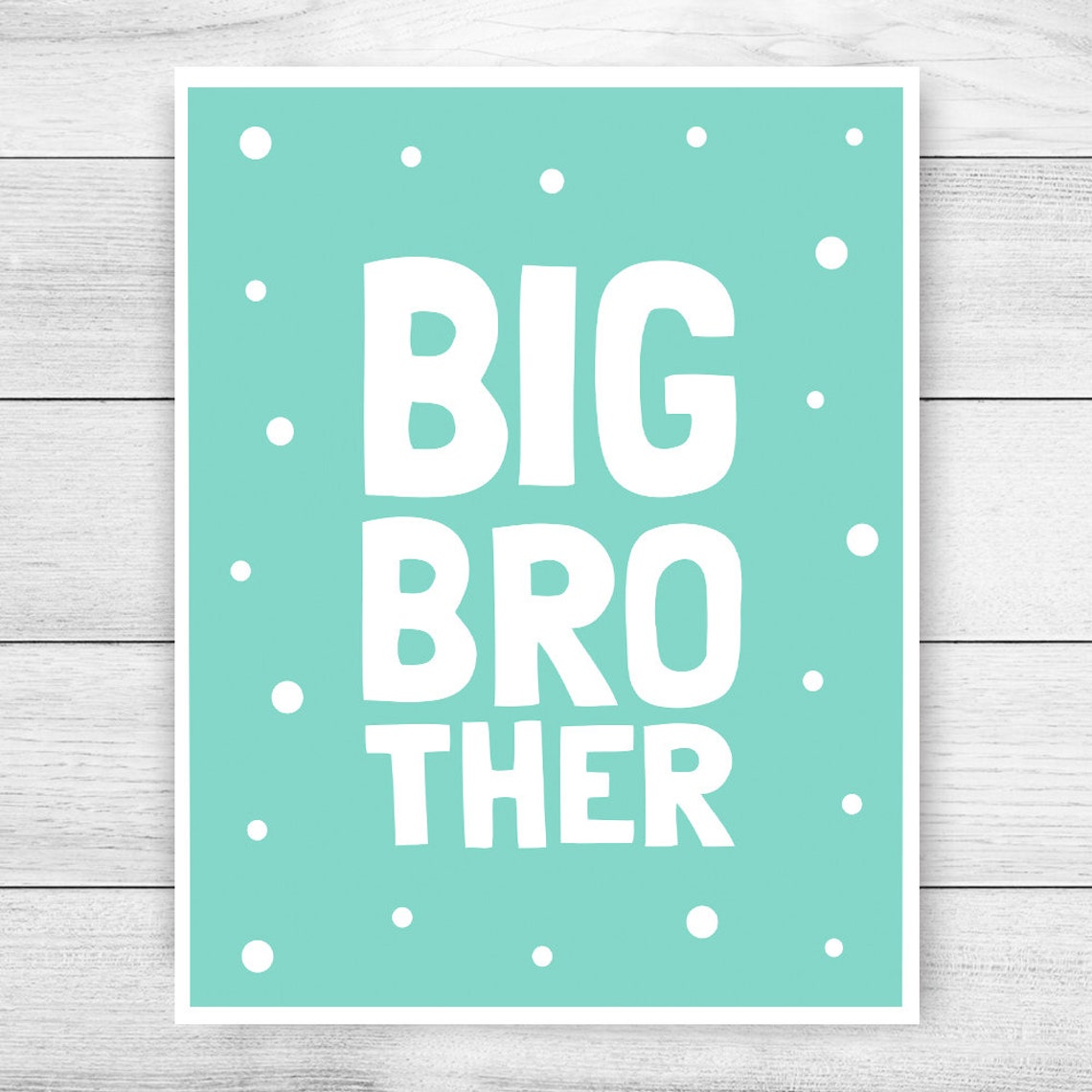 Siblings Wall Art Set of 2 Printable Art Big Brother Little Etsy