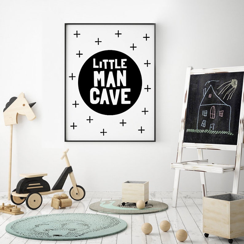 Little Man Cave Printable Art Boy Room Decor Kid Print Boy - Etsy