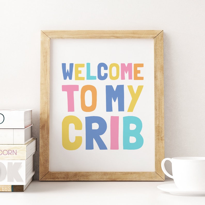 To My Crib Printable Art Above Crib Art Pastel Etsy