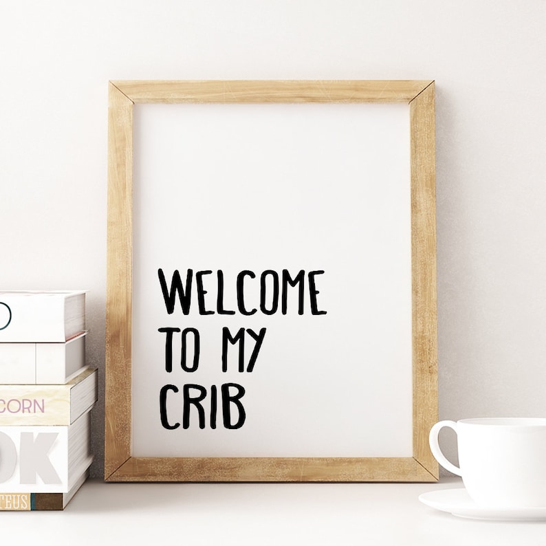 To My Crib Printable Art Above Crib Art Monochrome Etsy