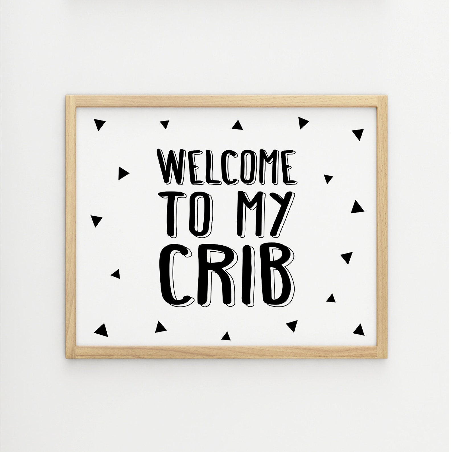 To My Crib Printable Art Monochrome Nursery Decor Etsy