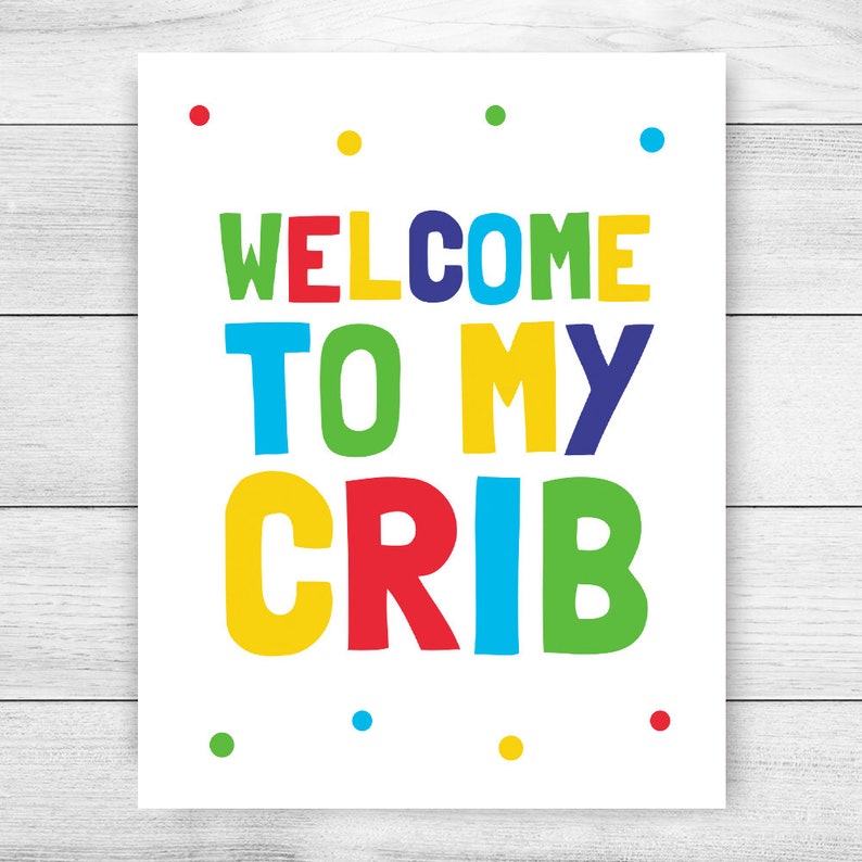 to My Crib Printable Art Baby Nursery Decor Above Etsy