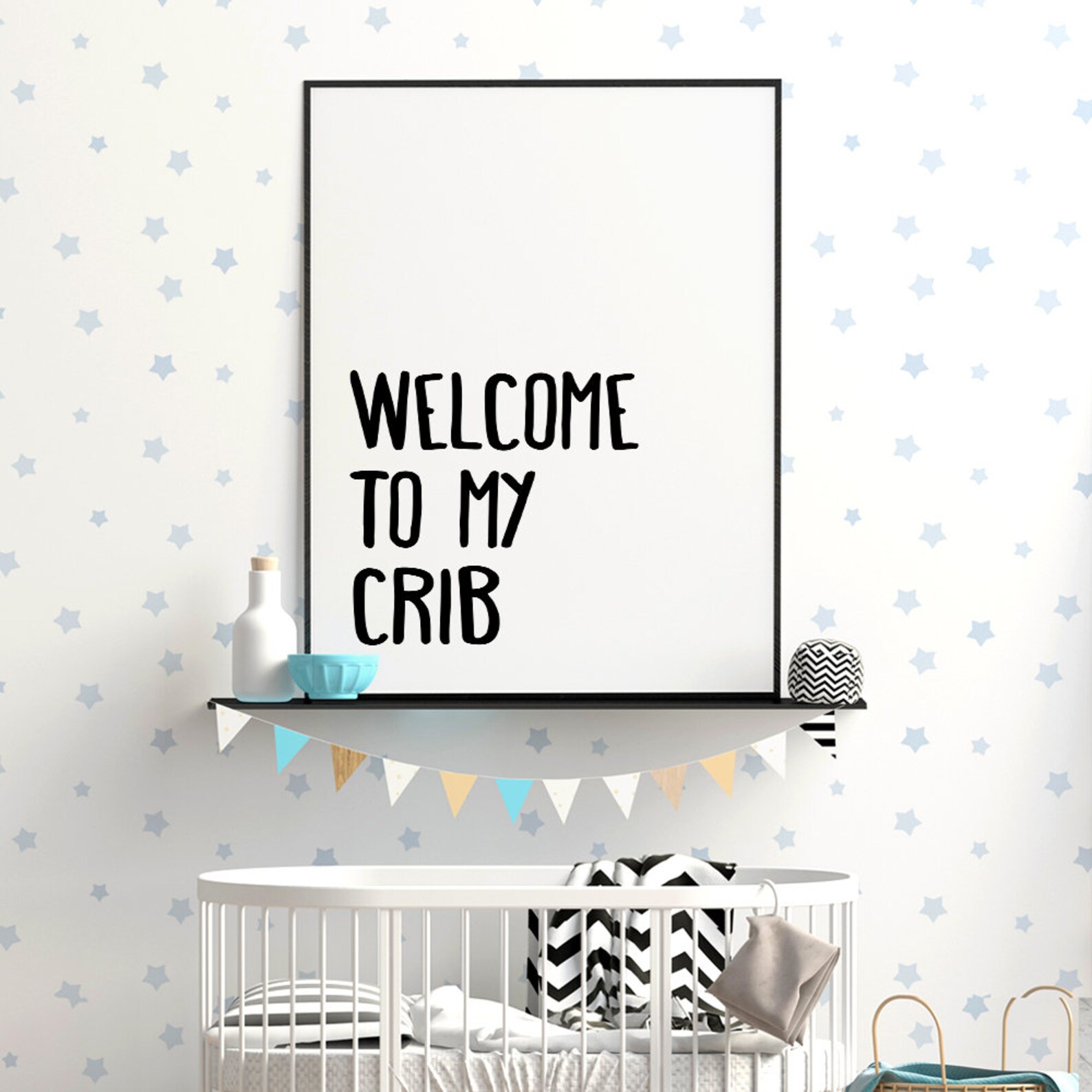to My Crib Printable Art Above Crib Art Monochrome Etsy Australia