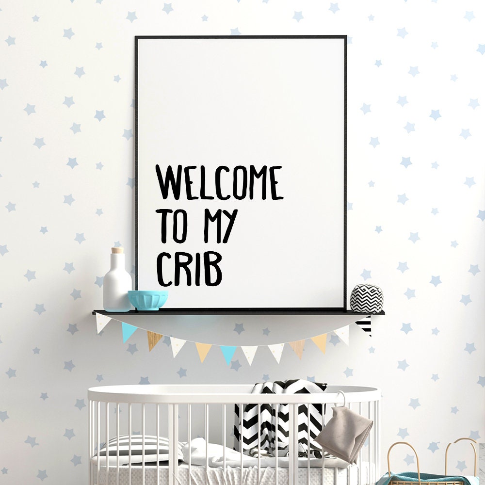 to My Crib Printable Art Above Crib Art Monochrome Etsy Australia
