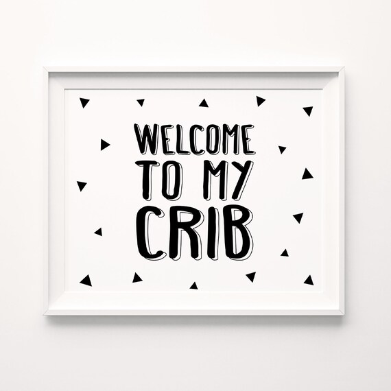 to My Crib Printable Art Monochrome Nursery Decor Etsy Australia