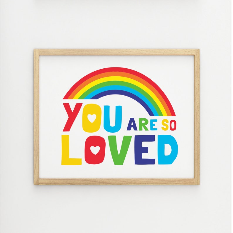 You Are so Loved Printable Art Nursery Decor Kids Quote Etsy