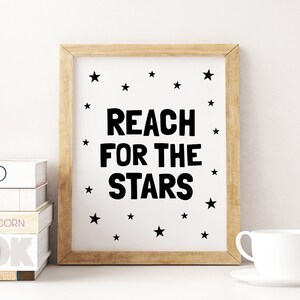 Reach for the Stars Printable Art Nursery Decor Lullaby - Etsy