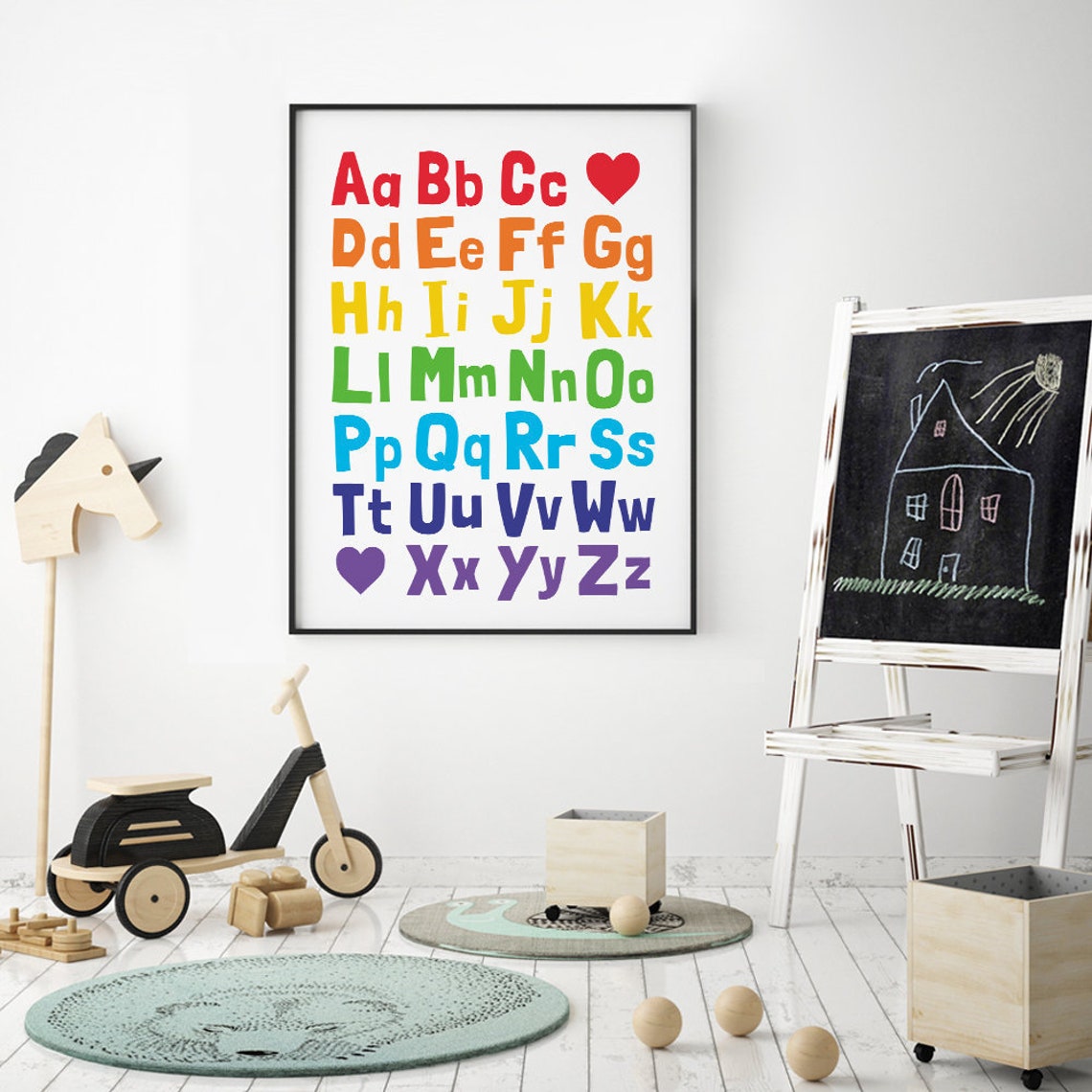 Alphabet Printable Art Kids Educational Print ABC Printable | Etsy