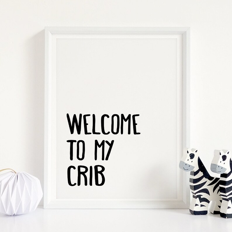 To My Crib Printable Art Above Crib Art Monochrome Etsy