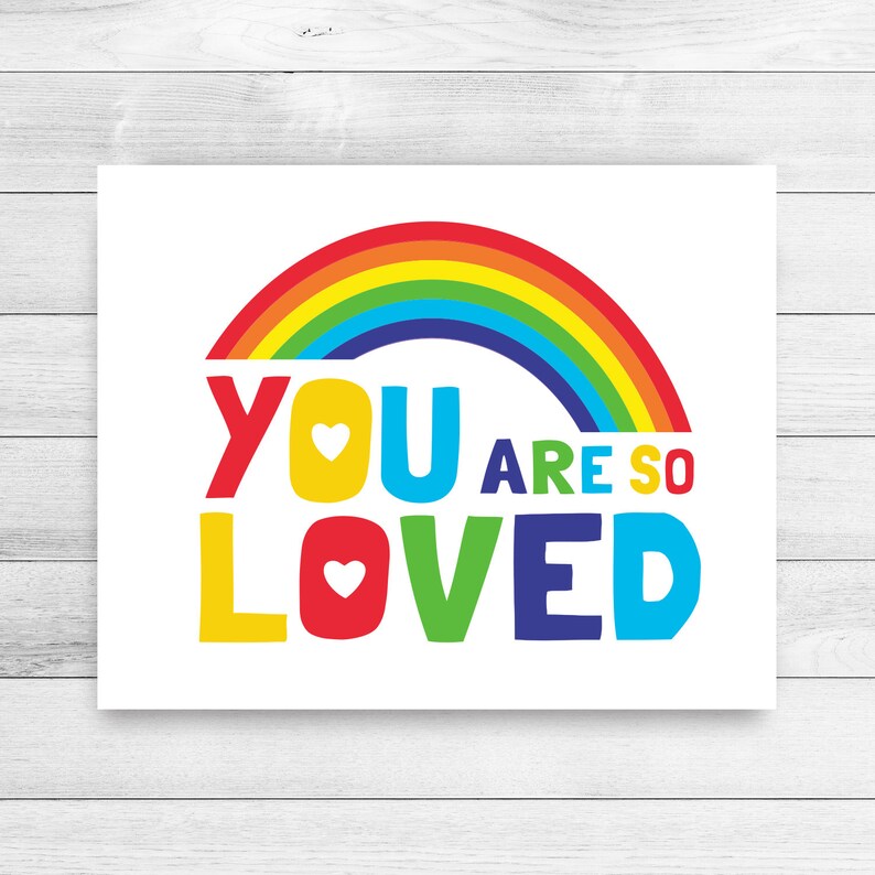 You Are so Loved Printable Art Nursery Decor Kids Quote Etsy