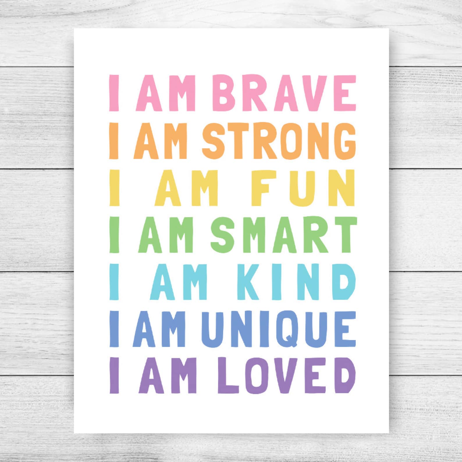 Affirmations Printable Art I Am Brave Strong Fun Smart Kind Etsy affirmations-printable-art-i-am-brave-strong-fun-smart-kind-etsy