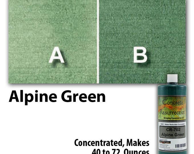 Water Based Concentrated Concrete Stain 8oz Bottle - Alpine Green Interior or Exterior, Commercial or Residential, Free Shipping, UV Stable