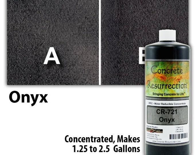 Water Based Concentrated Concrete Stain 32oz Bottle - Onyx Interior or Exterior, Commercial or Residential, Free Shipping, UV Stable