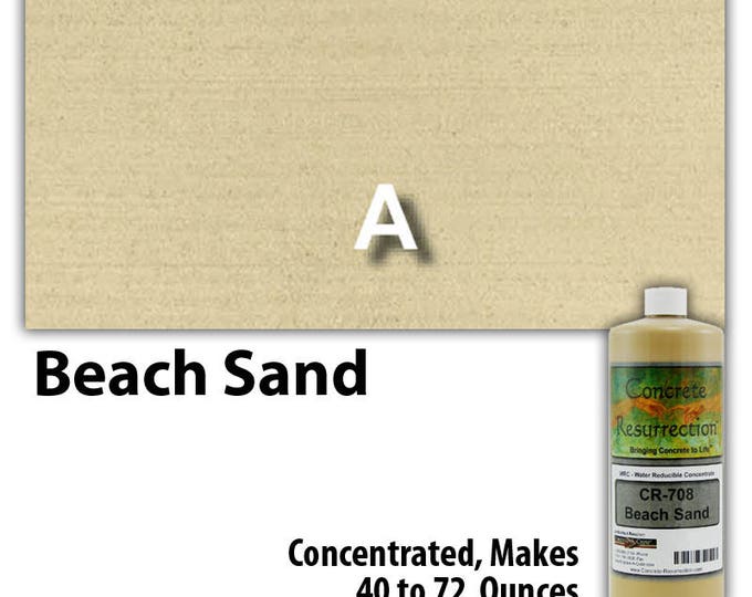 Water Based Concentrated Concrete Stain 8oz Bottle - Beach Sand Interior or Exterior, Commercial or Residential, Free Shipping, UV Stable