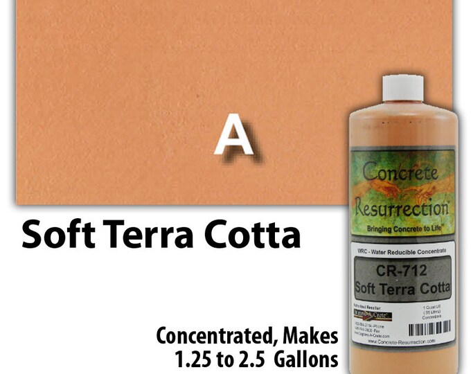 Water Based Conentrated Concrete Stain 32oz Bottle - Soft Terra Cotta