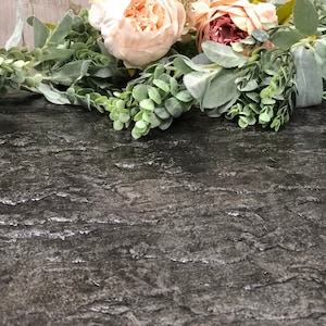 Stone Textured Concrete Lazy Susan, Turntable Black - CharcuterieBoard, Centerpiece, Wedding or Housewarming Gift, Ottoman Lazy Susan