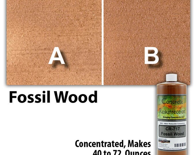 Water Based Concentrated Concrete Stain 8oz Bottle - Fossil Wood Interior or Exterior, Commercial or Residential, Free Shipping, UV Stable