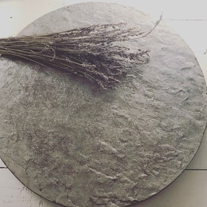 Stone Textured Concrete Lazy Susan - Indoor or Outdoor, CharcuterieBoard, Centerpiece, Gift, Ottoman Lazy Susan