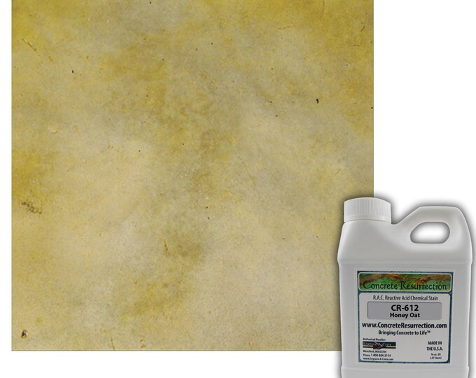 Concrete Stain Professional Easy to Use Acid Stain - Covers  25-65sq ft  Creates Beautiful Highs and Lows Honey Oat